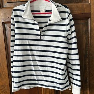 J. Crew Crewcuts boys size 10 striped half zip popover sweatshirt
